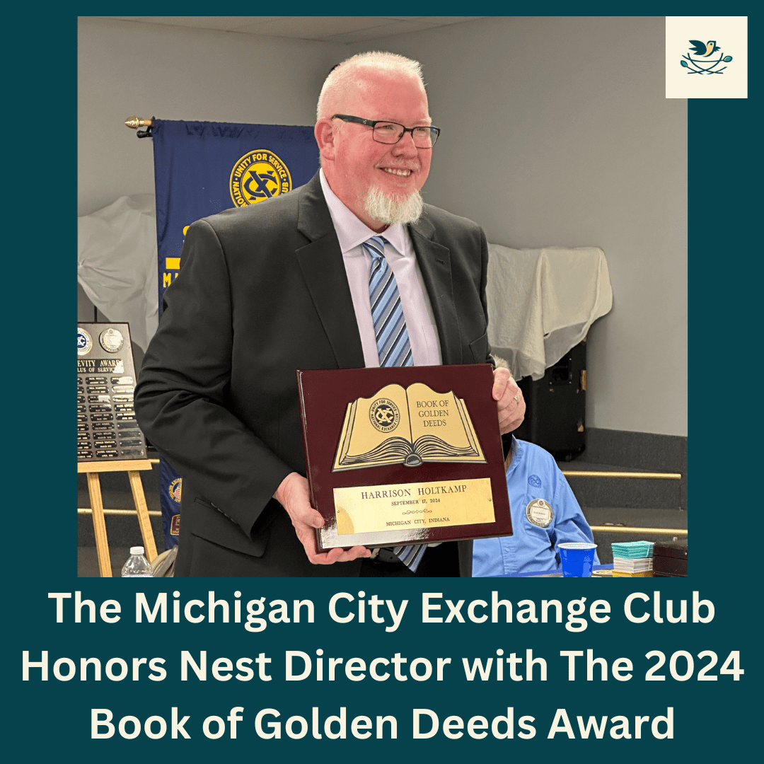The Michigan City Exchange Club Honors Nest Director with The 2024 Book of Golden Deeds Award